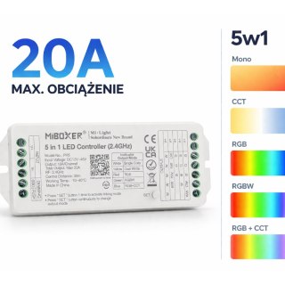 Sterownik do taśm LED PR5 RF 2.4G 20A 5in1 MiBoxer
