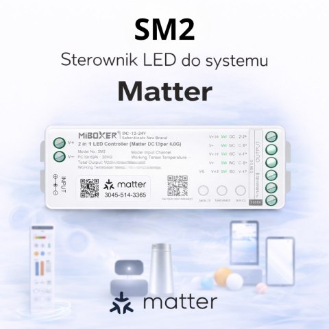 Sterownik do taśm smart home 2w1 WiFi Matter Over SM2