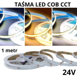 Taśma LED COB CCT 24V z ciepła zimna dzienna