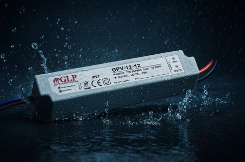Zasilacz LED 12W napięciowy 12V 1A IP67 hermetyczny - GLP