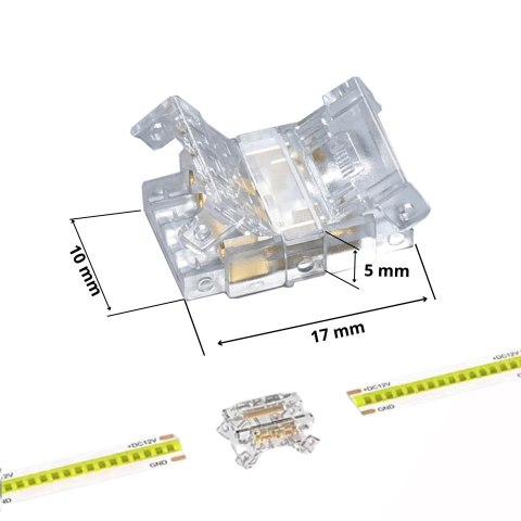 Złączka do Taśm LED COB o szer 8mm bez przewodu