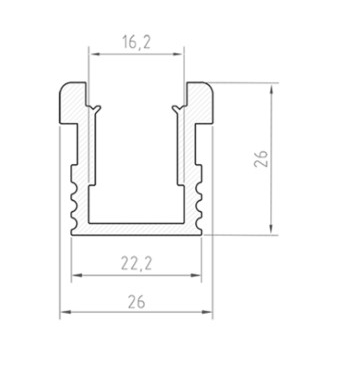 Profil LED do kostki brukowej P24-1