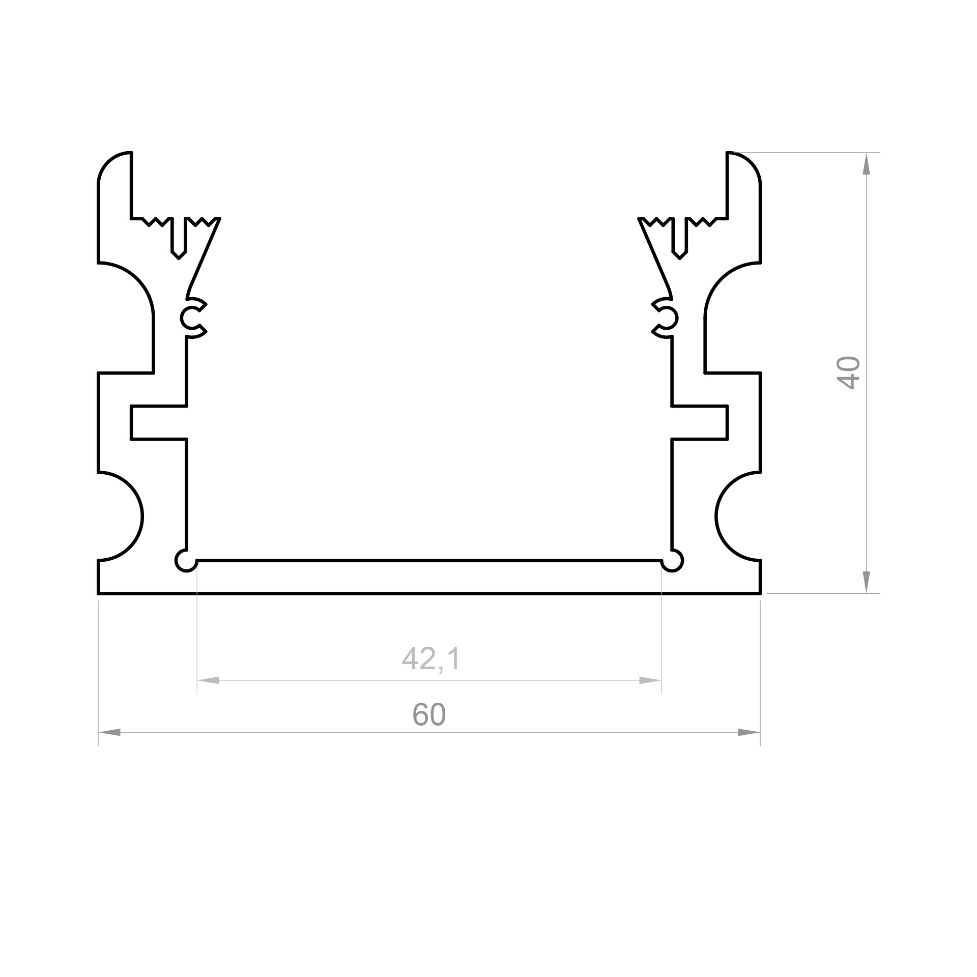 Profil LED hermetyczny P24-2
