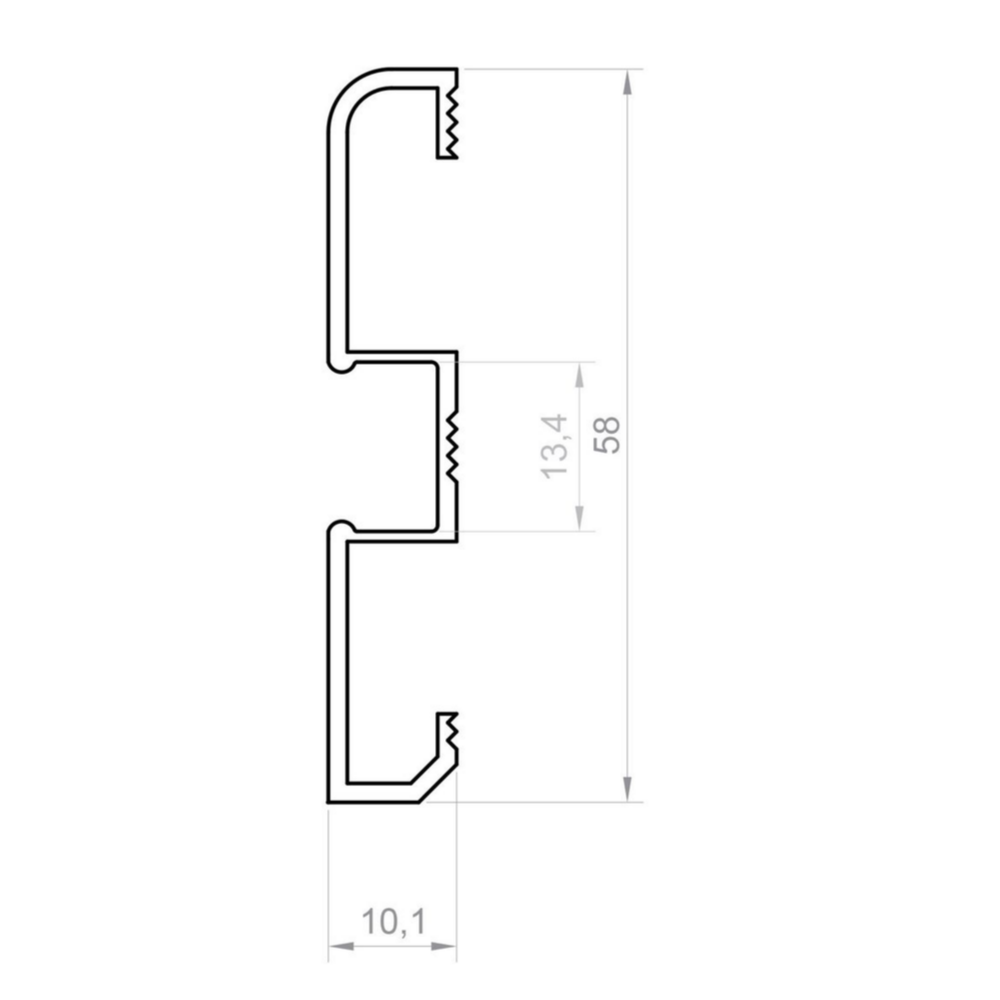 Led podłogowy profil P15-1
