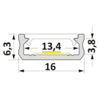 Profil LED aluminiowy typ D