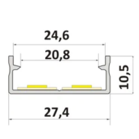 Profil LED nawierzchniowy DUAL