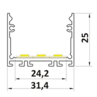 Profil LED nawierzchniowy P22-3