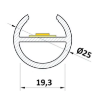 Profil LED okrągły P19-1