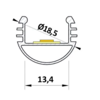 Profil LED okrągły P8-1