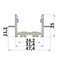 Profil LED sufitowy G-K P22-2
