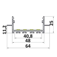 Profil LED sufitowy G-K P23-2