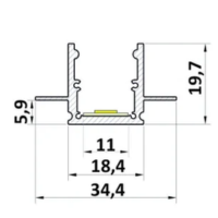 Profil LED sufitowy G-K P25-2