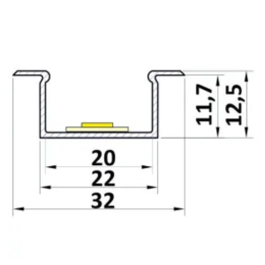 Profil LED wpuszczany P14-2