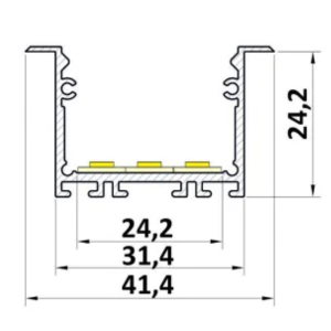 Profil LED wpuszczany P22-1