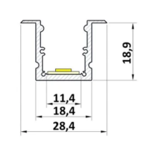Profil LED wpuszczany P25-1