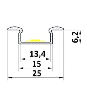 Profil LED wpuszczany P6-1