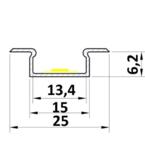 Profil LED wpuszczany P6-2