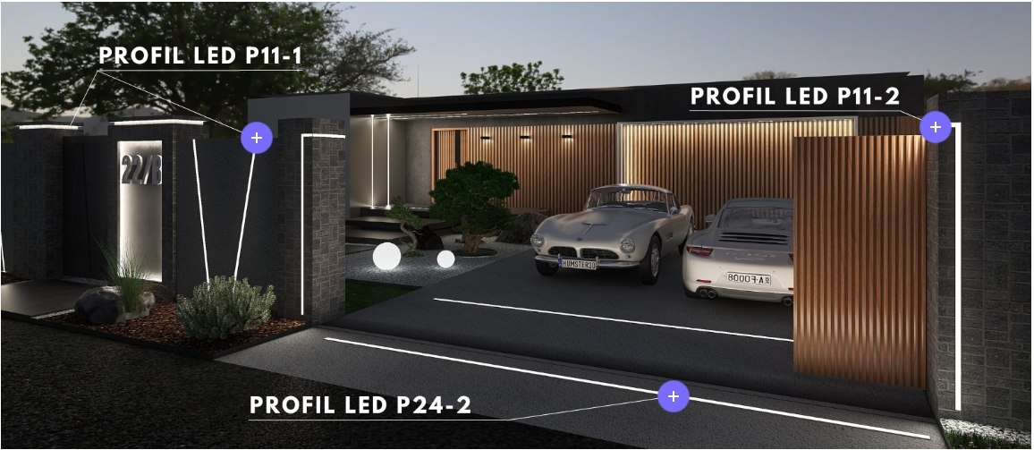 Montaż i instalacja profili LED na elewacji